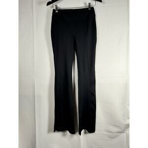 L’Etoile Sport Black Flare Pants Side Zip Vents Stretch Athleisure Women M